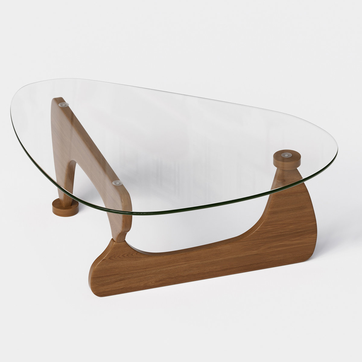 George Oliver 50.9'' Glass Top Coffee Table Wood Base | Wayfair
